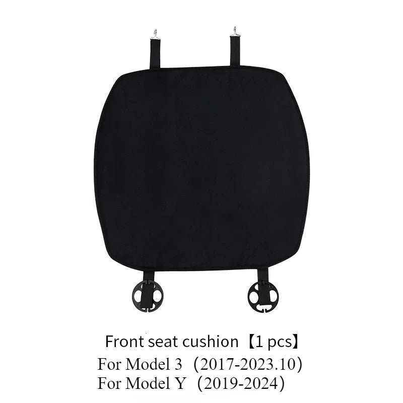 Seat Cover Cushion for Tesla Model 3 Y Flannel White Seat Protection Mat Anti-dirty Non-slip Cushion Car Interior Accessories