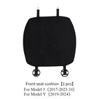 Seat Cover Cushion for Tesla Model 3 Y Flannel White Seat Protection Mat Anti-dirty Non-slip Cushion Car Interior Accessories