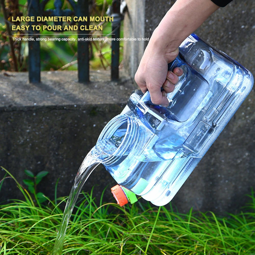 5.5/7.5/10/15L Camping Car Water Container PC with Faucet Water Storage Tank No Leakage Water Storage Bucket for Picnic Travel