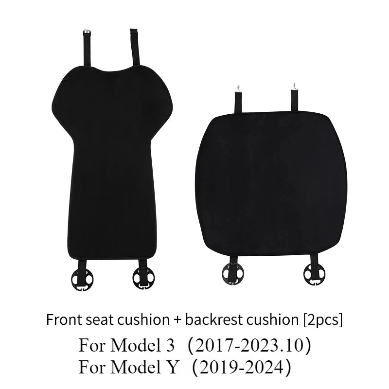 Seat Cover Cushion for Tesla Model 3 Y Flannel White Seat Protection Mat Anti-dirty Non-slip Cushion Car Interior Accessories