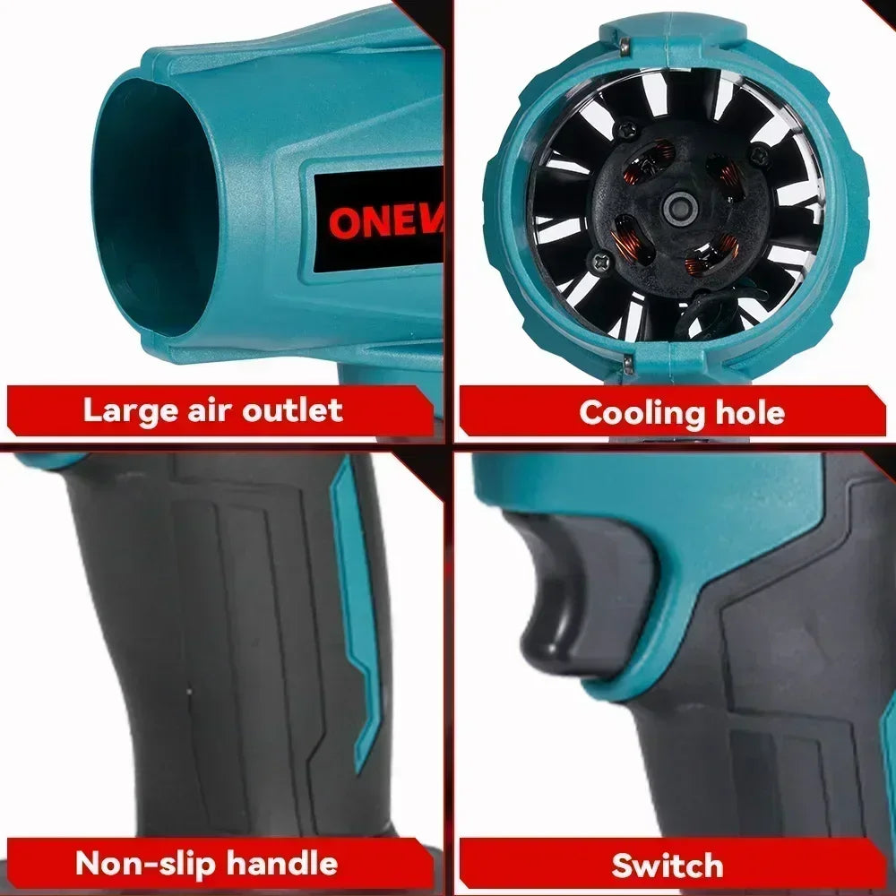 Brushless 200M/S Electric Brushless Turbo Blower 2000W Electric Air Blower Rechargeable Power Tool for Makita 18V Battery Pin