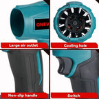 Brushless 200M/S Electric Brushless Turbo Blower 2000W Electric Air Blower Rechargeable Power Tool for Makita 18V Battery Pin