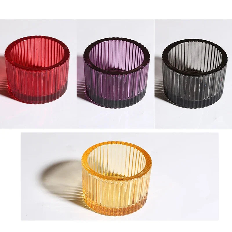 Pack of 10 Glass Small Tea Light Candle Holder for Home Decoration Modern Candlestick Holders Taper Candle Holders