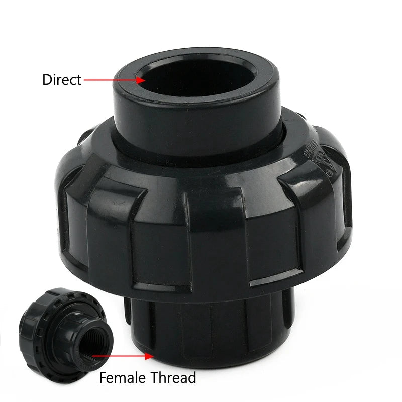 1PC 1/2"-2" Female-Male Thread UPVC Union Water Pipe Connector Garden Plant Irrigation Accessories Plastic Tube Adapter Fittings