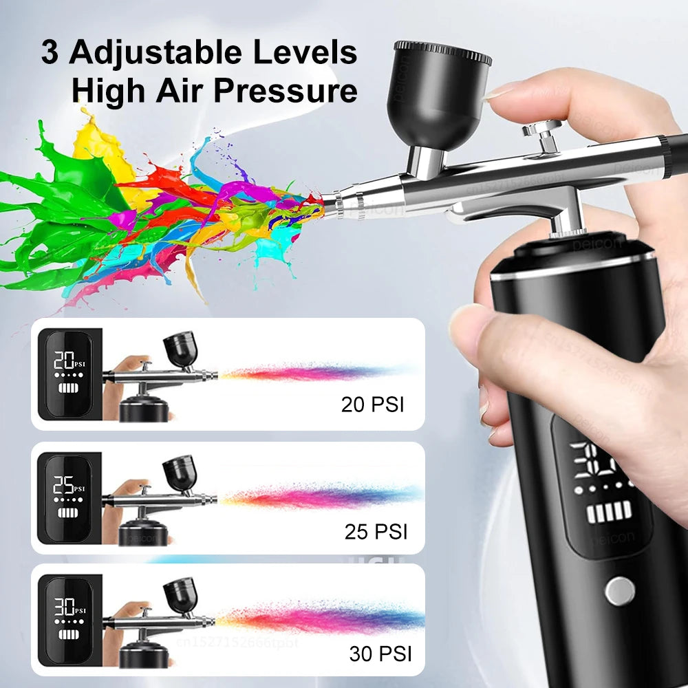 Airbrush Nail with Compressor Portable handheld Airbrush Painting Airbrush Spray Tool for Painting Nails Cake Tattoo Makeup
