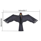 Emulation Flying Hawk Kite Bird Scarer Drive Kite Bird Repellent for Garden Scarecrow Yard Bird Repeller Farm Decor No stick