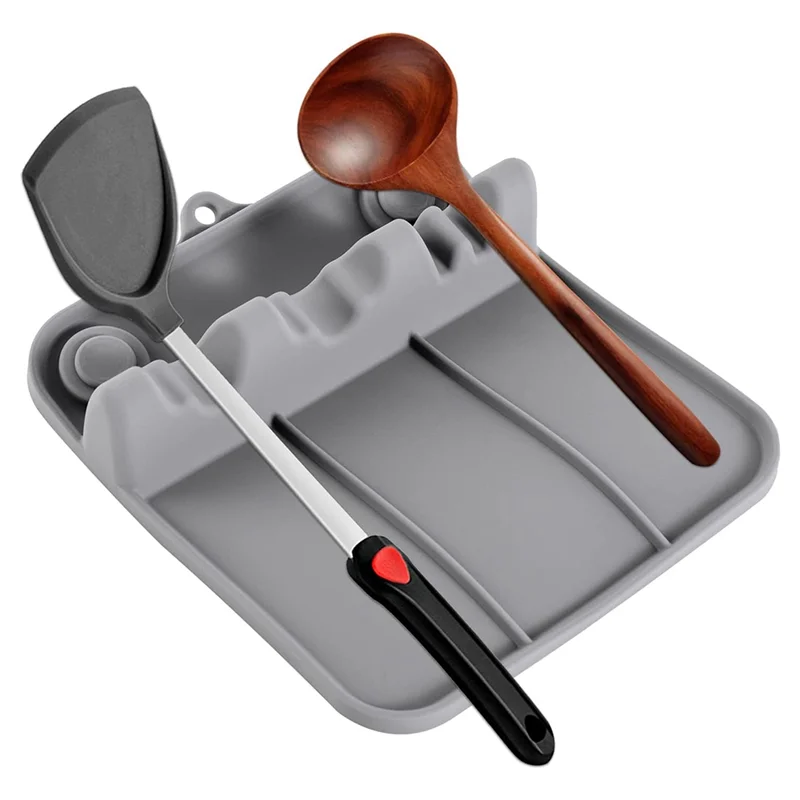 KYCOR-Silicone Kitchen Utensils Storage Tray Spoon Spatula Pot Lid Chopsticks Kitchen Utensils Placemat