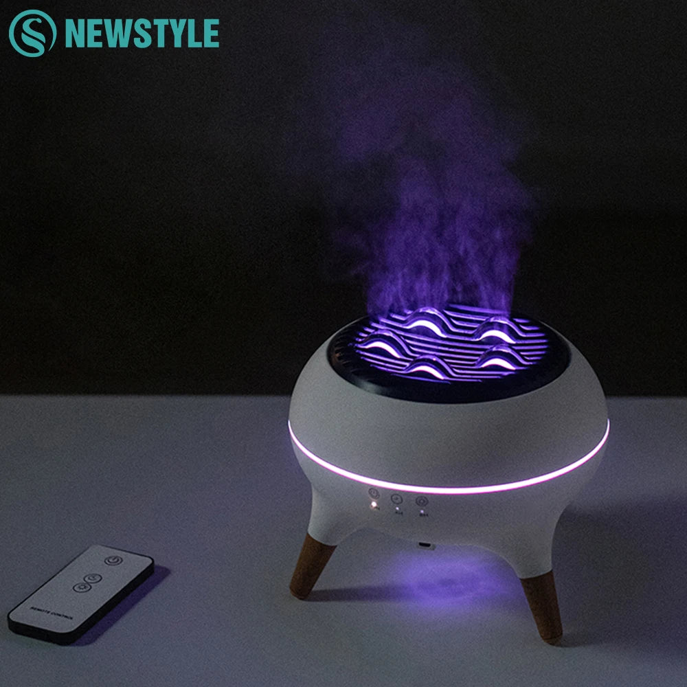 Flame Humidifier Dynamic Jellyfish Essential Oil Diffuser 350ML Air Hu