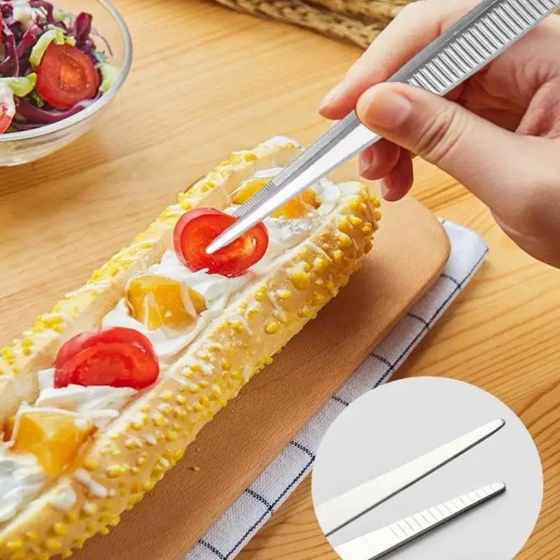 Kitchen Tableware Set Stainless Steel Western Knives Forks Dessert Spoons Food Clips Steak Tweezers