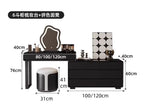 Organizer Lights Storage Vanity Tables Mirror Chair Set Cabinet Drawers Dressers Makeup Girl Black Coiffeuse Furniture Home