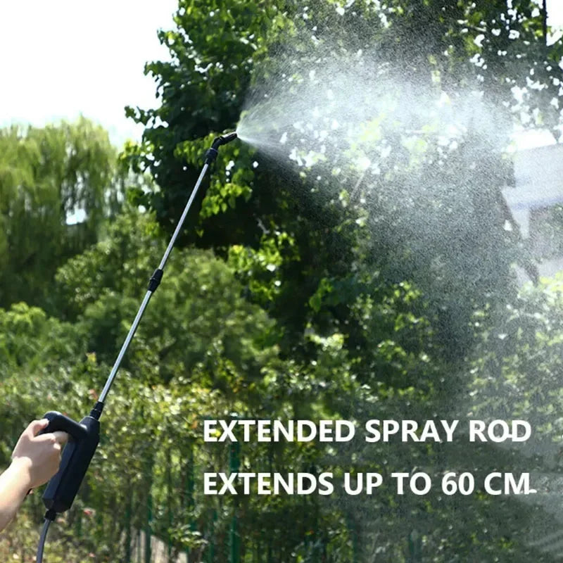 Electric Plant Sprayer Garden Sprayer with 8M 5M 3M Hose 3 nozzles Portable Battery Powered Watering Wand Yard Lawn Weeds Plants