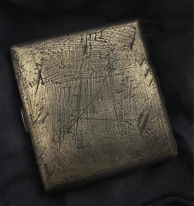 Pure Copper Engraving Cigarette Case, 16 Sticks, Anti-pressure Portable Storage, Smoking Vintage Box