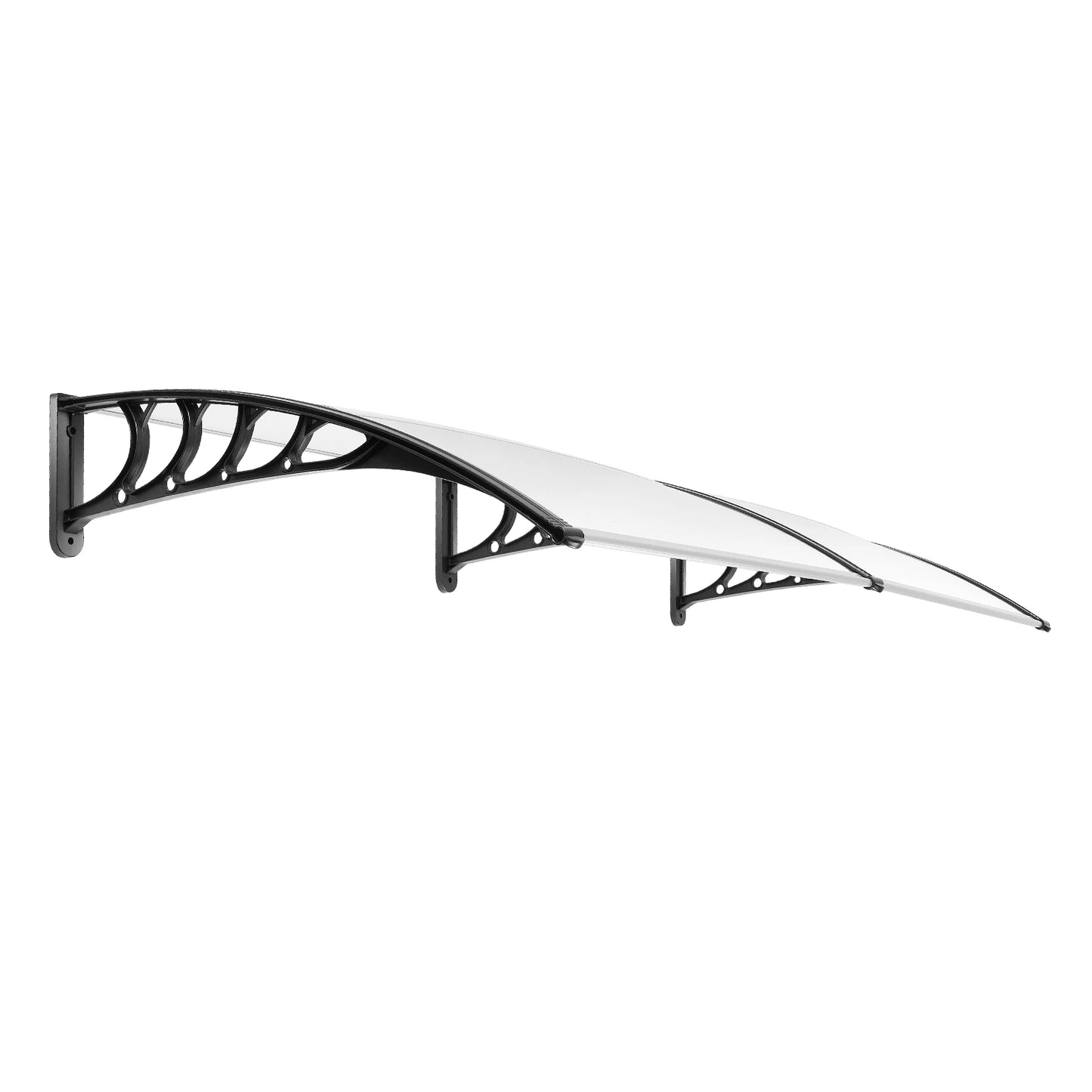 200x90cm Transparent Door Canopy, UV-Resistant Rain Shelter, Invisible Window Awning Canopy for Outdoor Entrance, No Bracket