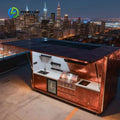 Stainless Steel Outdoor Kitchen Island with LED Lighting and Sink for Patio Garden Poolside BBQ Grill Cabinet with Drawers