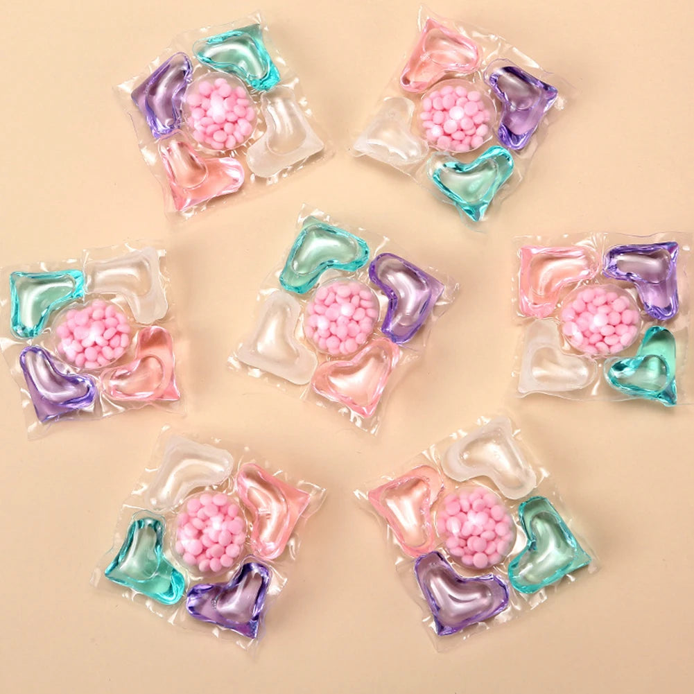 50Pcs Laundry Detergent Soap Box 5 in 1 Multi-purpose Strong Detergent Laundry Cleaning Washing Capsules for Home Dormitory