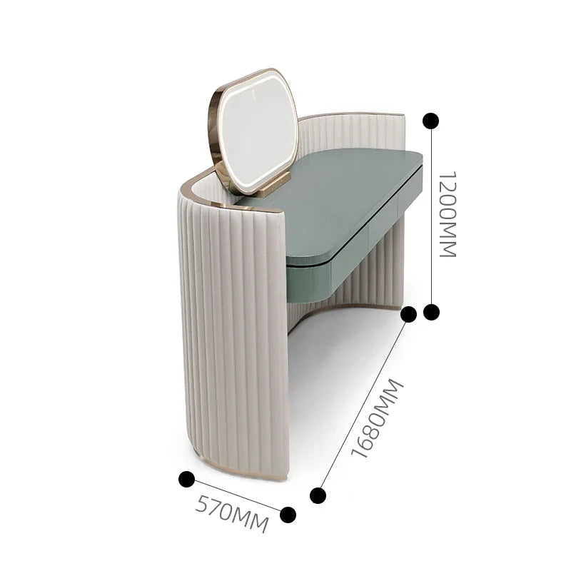 Luxury Vanity Makeup Dresser Mirror Set Women Modern Princess Dressers Bedroom Organizer Coiffeuse Chambre Home Furniture