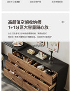 FG11Medieval style new all-solid wood dresser walnut color black retro