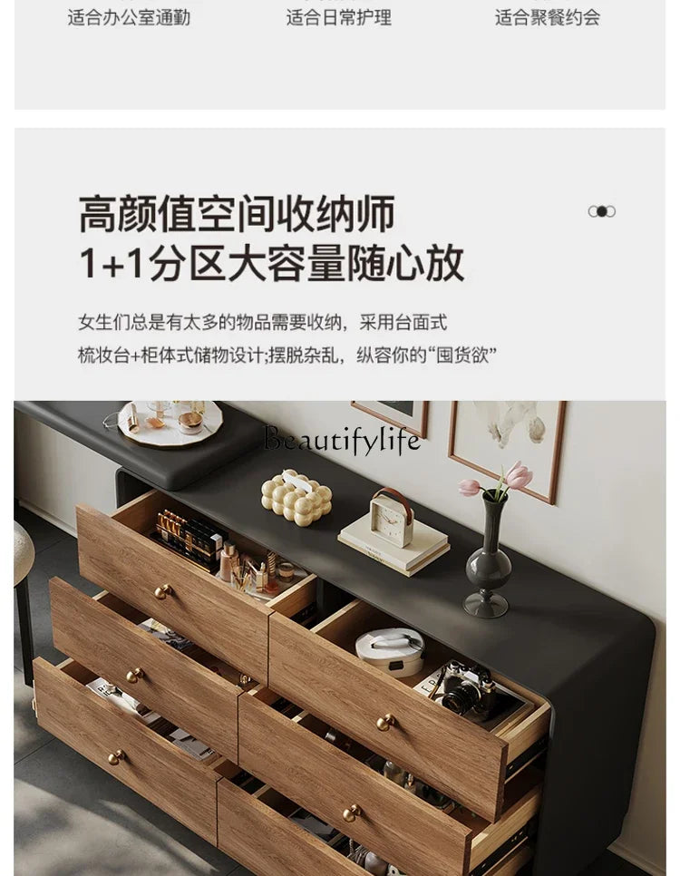 FG11Medieval style new all-solid wood dresser walnut color black retro