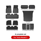 YZ For Tesla Floor Mats Model 3 Y Highland 2021-2024 Car Four Seasons Waterproof Non-slip Floor Mat TPE Special Car Accessories