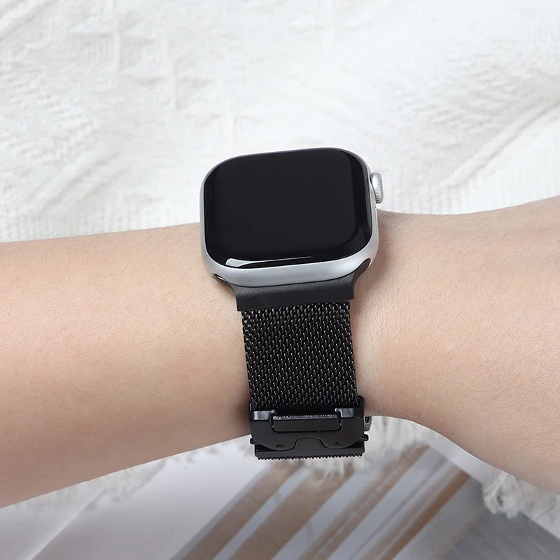 Milanese Loop Strap for Apple Watch - Stainless Steel Band for 38-49mm Series 4-Ultra 2 | AlluCanFind