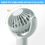 New Portable Handheld Fan 3 Gear Wind Power Angle Adjustable Large Win