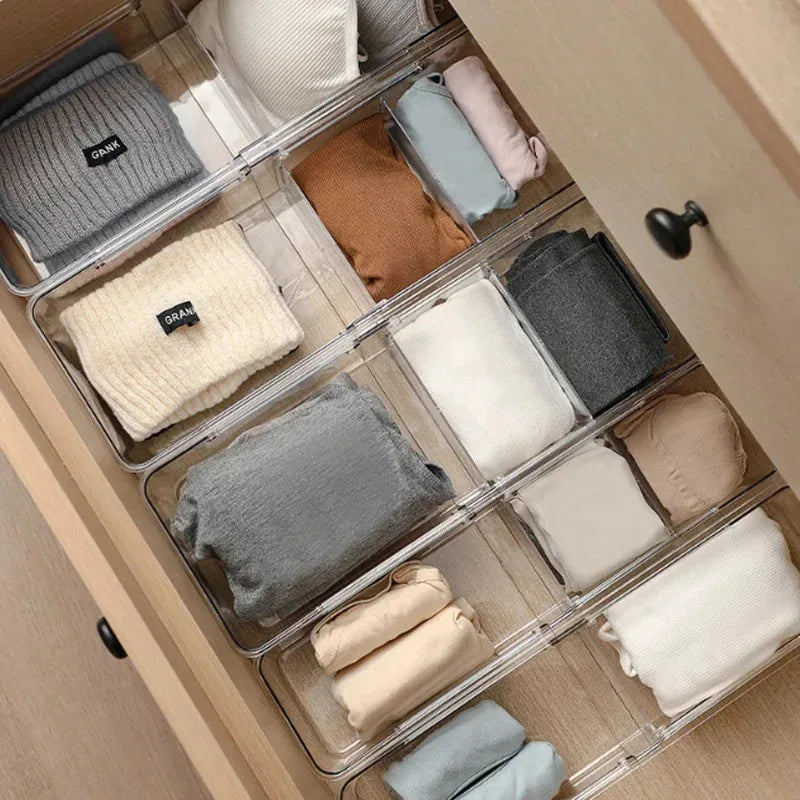Drawer Organizer Box Home Retractable Sorting Kitchen Compartments Underwear Desktop Cutlery Storage Box Classification Sock Box