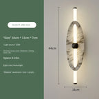 Nordic Modern Creative Marble Wall Lamp for Living Room Gold Copper Home Indoor Decoration LED Sconce Bedroom Bedside Round