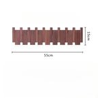 Walnut Wall Hanging Coat Racks Wall Entry Door Porch Hanging Coat Rack Perforated Solid Wood Creative Piano Keys Clothes Hook