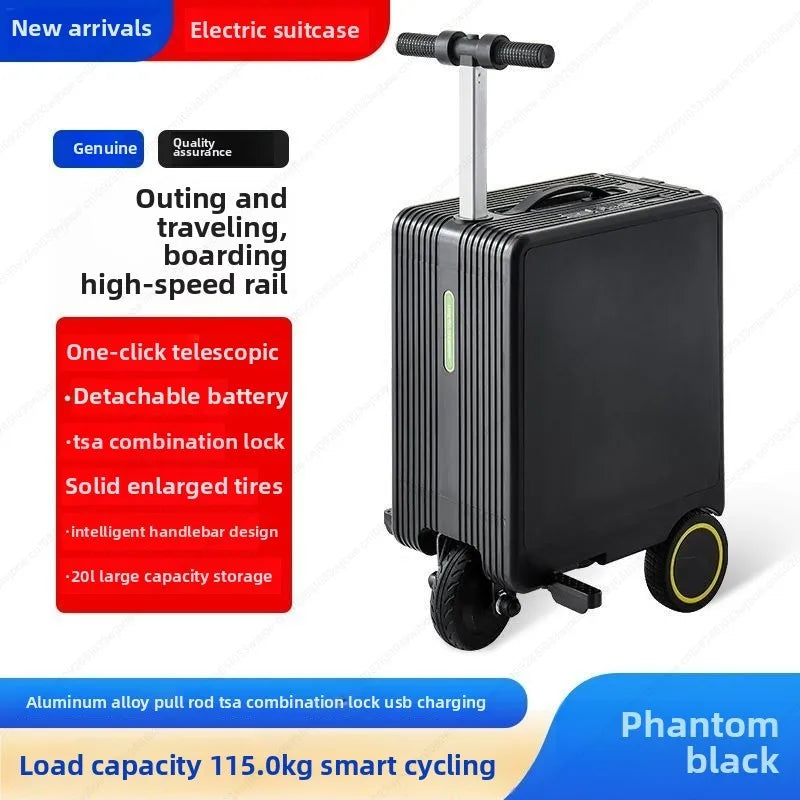 Electric luggage case for riding and walking, can be used by 2 people, new style 20-inch trolley case