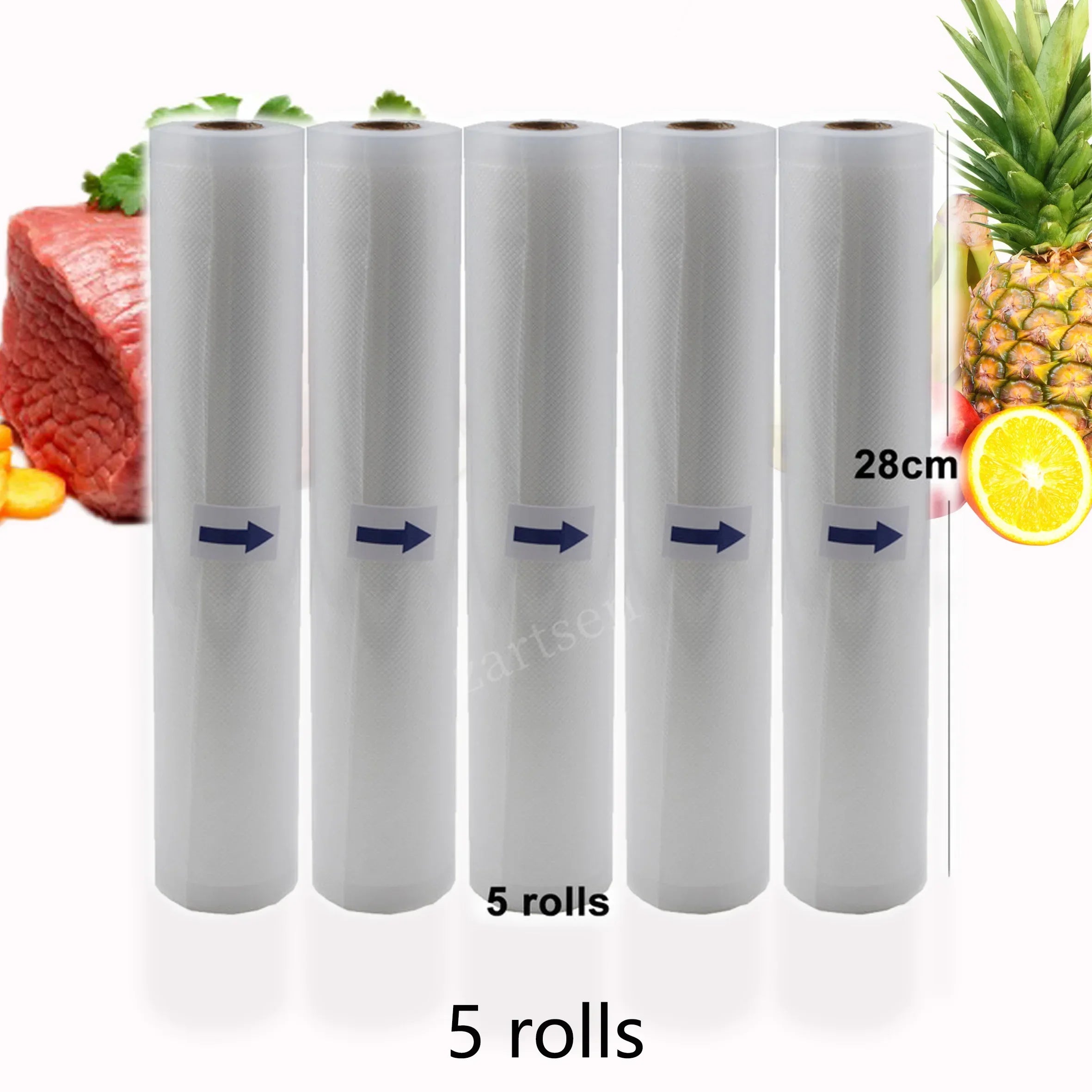 Household Food Saver Vacuum Bag Storage Bags Machine Film Sealer Vacuum Packer Saran Wrap Food Fresh Long Keeping 1 Roll