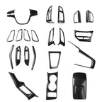 For Ford Focus 2012 2013 2014 Accessories Carbon Fiber Abs CarCenter Console Teering Wheel Window Lifter Door Hanel Trims Panel
