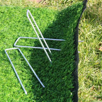 100pcs15cm galvanized landscape staples, outdoor decorative stakes, anti weed barrier fabric anti rust staples, U-shaped tent