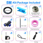 DIY 5~20M Universal Adjustable Atomizing Sprayer Misting System Kit For Lawn Garden Irrigation OD8mm Tube Garden Water Mister