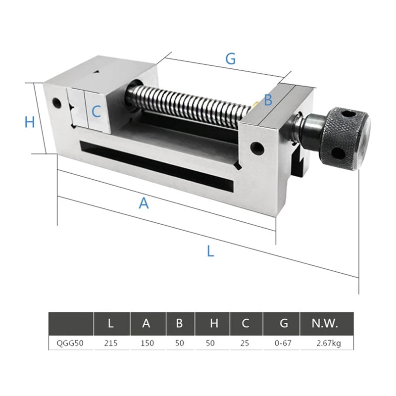 1 PCS QGG50 High Precision Machine Vise Right Angle Vise Grinder CNC Gad Tongs Steel 2 Inch For Surface Grinding Machine