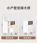 Fomrwell Vanity with Flip Top Mirror Vanity Desk with Internal Storage Area Makeup Vanity Table with Storage Makeup Stool