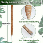 80cm Bendable Coco Coir Moss Pole Plant Cage Climbing Pole Plant Support Extension for Monstera Plant To Grow Upward Garden