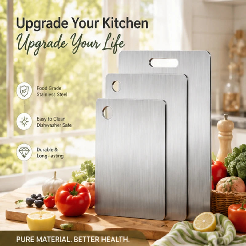 Kitchen Countertop Organizer 3Pcs Stainless Steel Double Sided Pads Rustproof Wear Resistant Table Protection Mats Indoor Use