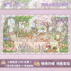 Kawaii Garden Tea Party 3D Ancient style kitchen Landscape Sticker  DIY Pocket Cabin Scene festival gift