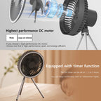 10000mAh Outdoor Camping Ventilator LED Licht Dreibein Tischventilator