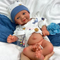 Lifelike 17Inch Baby Girl Vivienne Silicone Reborn Doll Handmade Soft Blue Eyes Adorable Rebirth Doll for Collector’s Gift