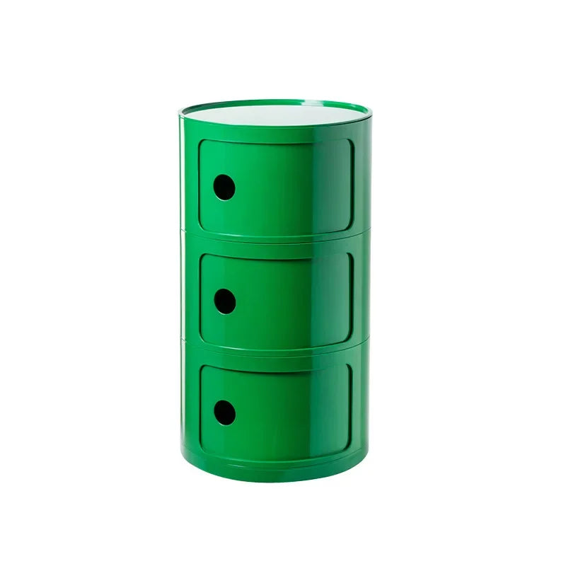 Creative Bedroom Bedside Table Modern Minimalist Round Storage Small Cabinet Large Capacity Plastic Side Cabinet