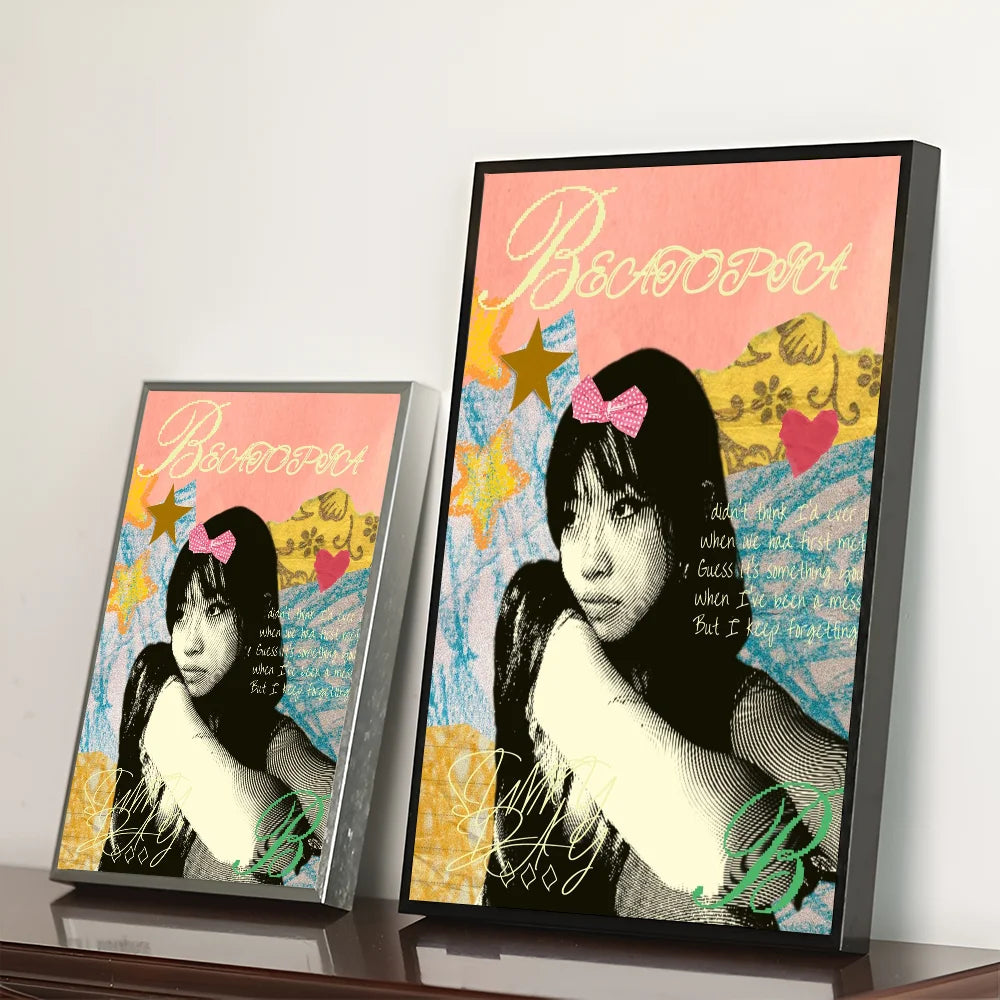 Singer Beabadoobee Movie Sticky Posters Fancy Wall Sticker for Living Room Bar Decoration Vintage Decorative Painting