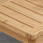 Bamboo Shower Bench Anti Slip Thickening Shower Stool with Storage Shelf Spa Bath Seat for Bathroom Organizer Hallway Bench