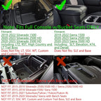 Center Console Organizer Tray Compatible with 19-22 Chevy Silverado GMC Sierra 1500 Accessories -Full Console wBucket Seats ONLY