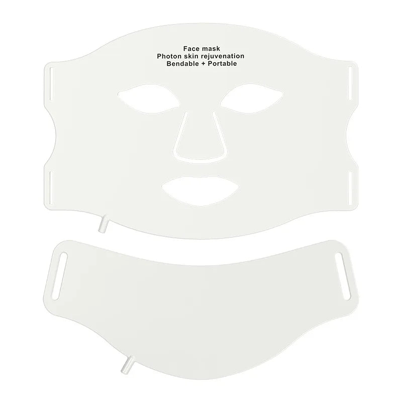 7 Color LED Face Mask with Neck Wireless Portable Red Light Therapy for Anti-Aging, Wrinkles, Skin Rejuvenation, Home Use