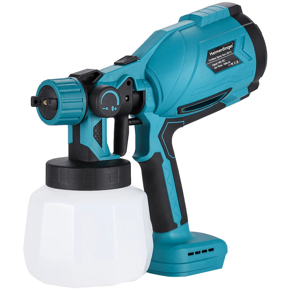 Cordless Paint Sprayer for Makita 18V Battery,1000ML Container HVLP Spray Paint Gun for Furniture, Fences, Walls, No battery