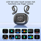 UYUXIO OWS Real Time Translation Earbuds with 144 Languages AI Translating Earphone with LCD Touch Screen Ear Buds Headphone