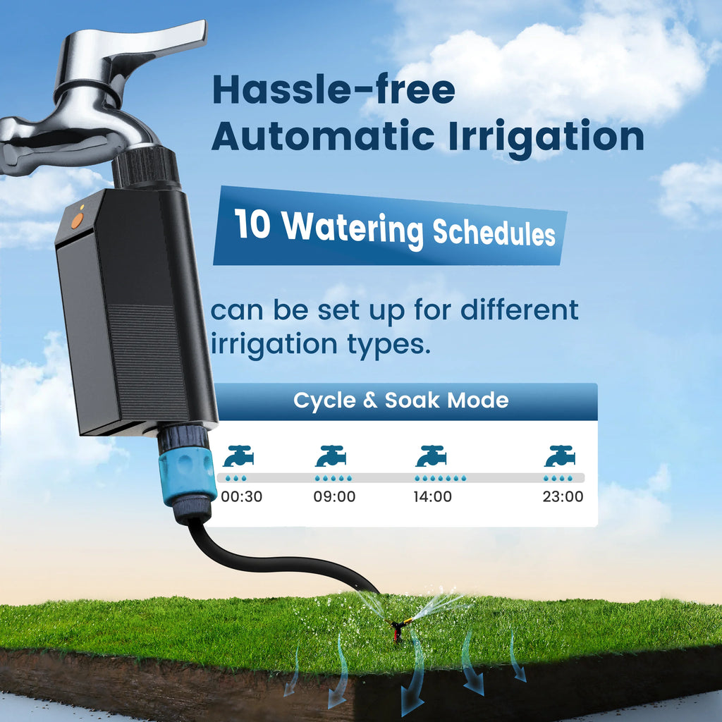 GIRIER Smart Water Timer WiFi Sprinkler Timer No Hub Required for Garden Hose Drip Irrigation Works with Tuya APP Supports Alexa