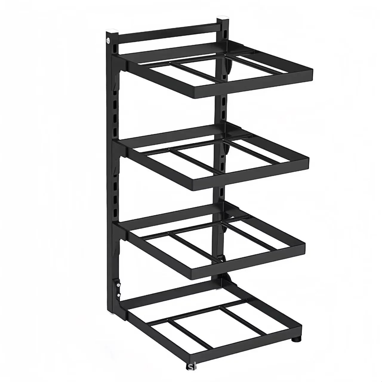 Sink Layered Pot Rack Free Layering Kitchen Pans Organizer Rustproof Snap-On Stainless Adjustable Pot Storage Rack Under Cabinet