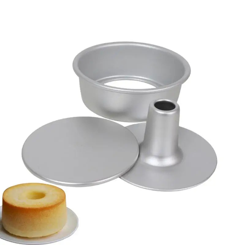 Round middle hole Alloy Chiffon Cake toast bread Pan Removable Bottom Hollow Chimney Mold DIY Baking Tools bake Model Bread box